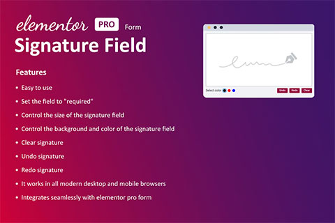 CodeCanyon Signature Field for Elementor form