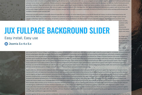 Joomla расширение JUX FullPage Background Slider