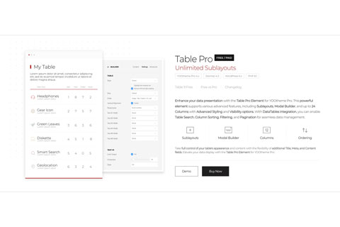 Joomla расширение Table Pro