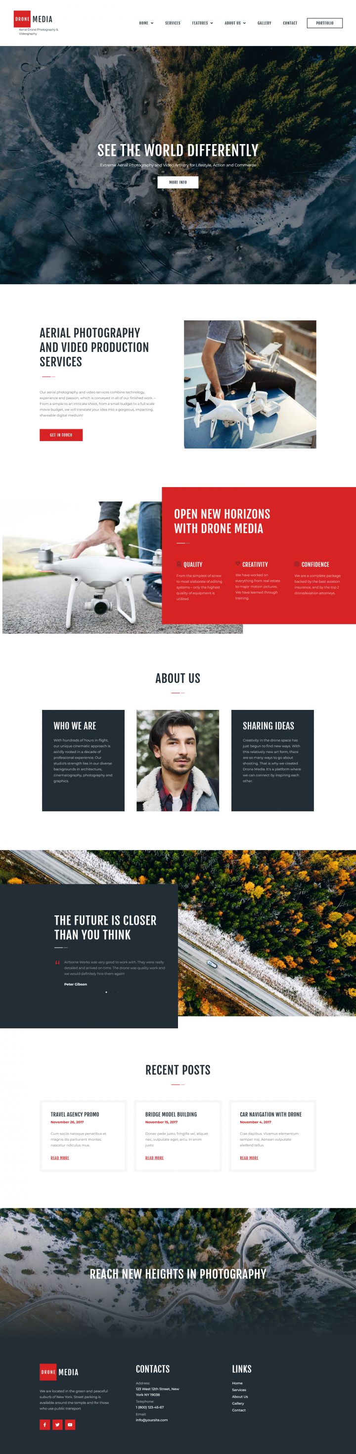 WordPress шаблон ThemeForest Drone Media