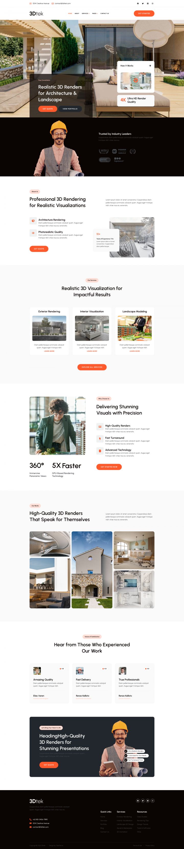 WordPress шаблон ThemeForest 3DTek