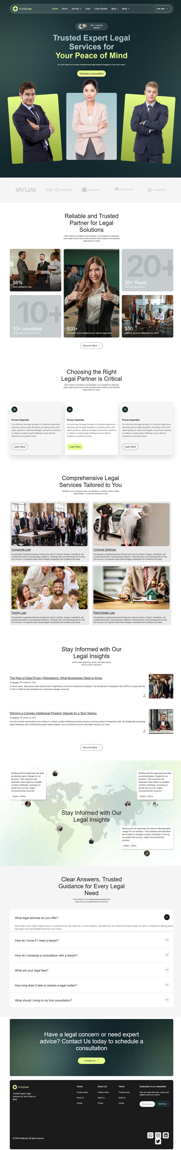 WordPress шаблон ThemeForest ActifyLaw