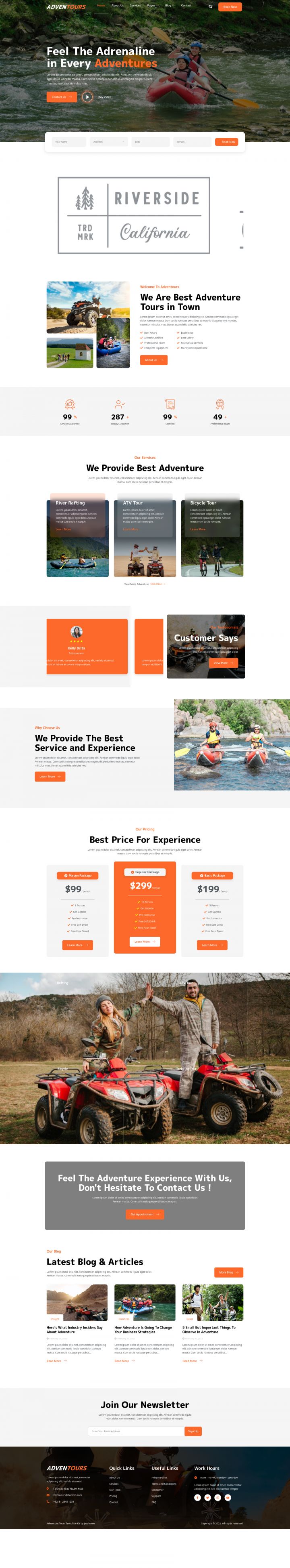 WordPress шаблон ThemeForest Adventours