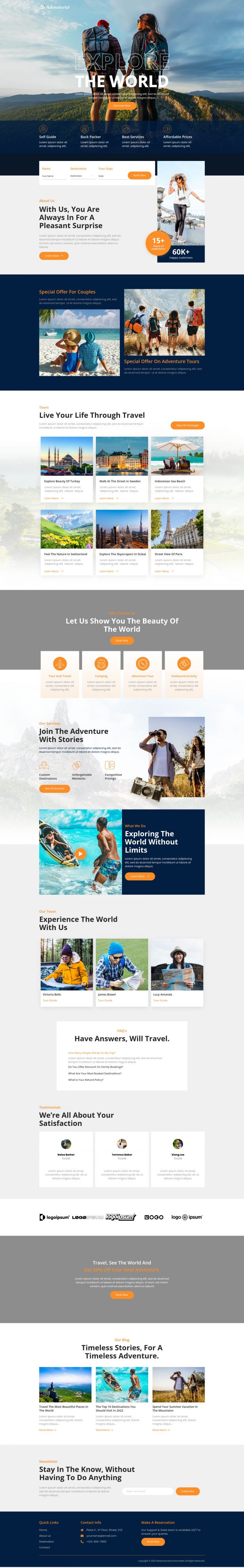 WordPress шаблон ThemeForest Adventurist