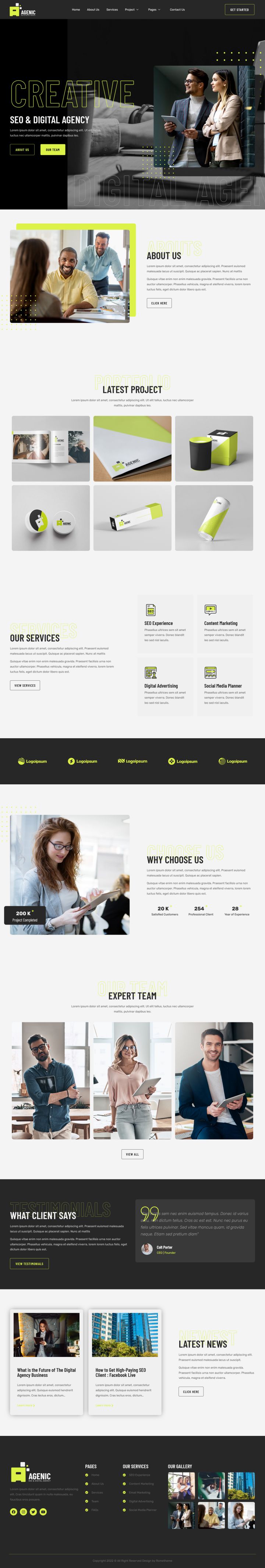 WordPress шаблон ThemeForest Agenic