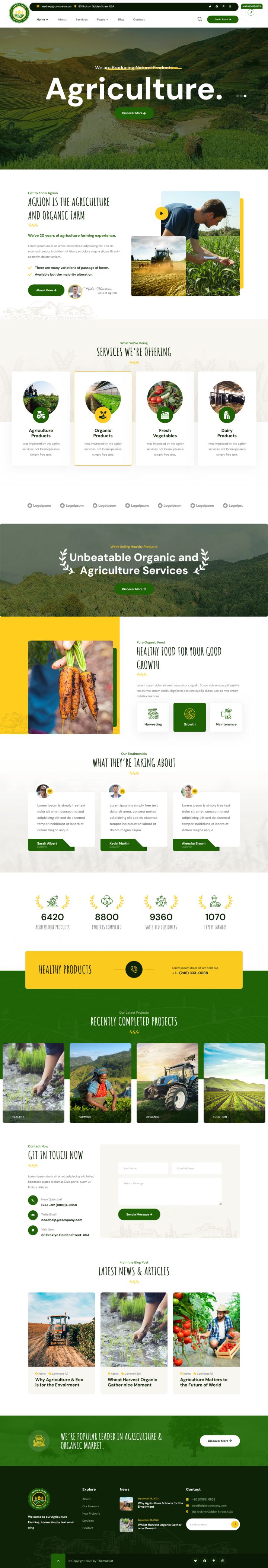 WordPress шаблон ThemeForest Agrion