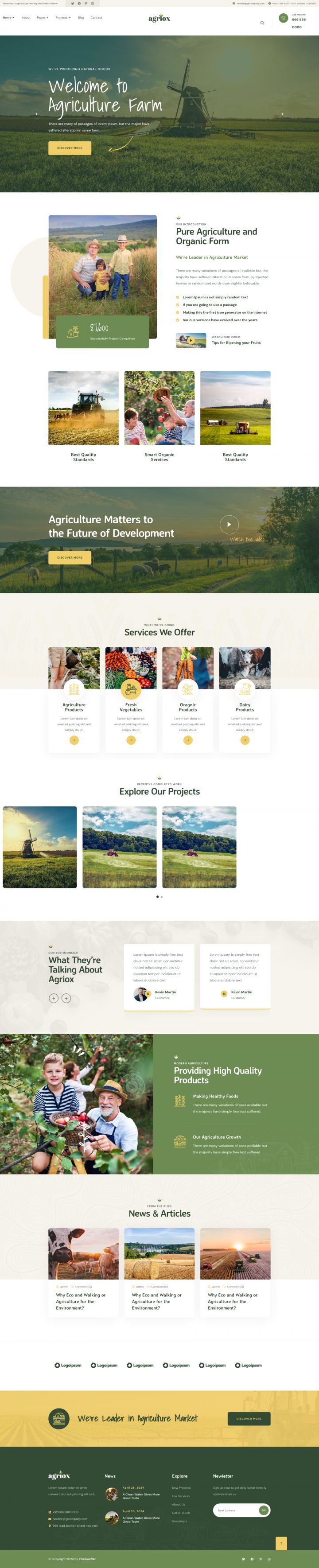 WordPress шаблон ThemeForest Agriox