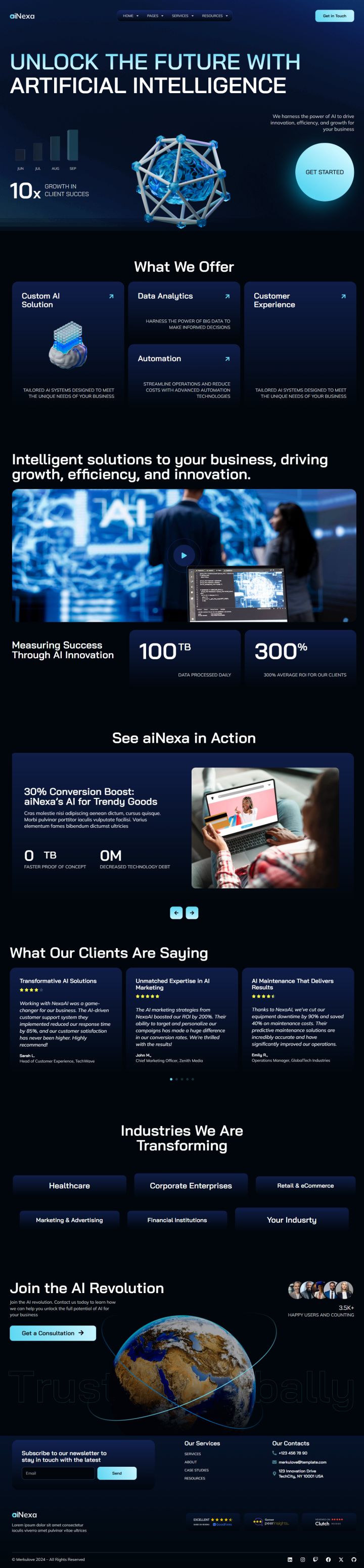 WordPress шаблон ThemeForest AiNexa