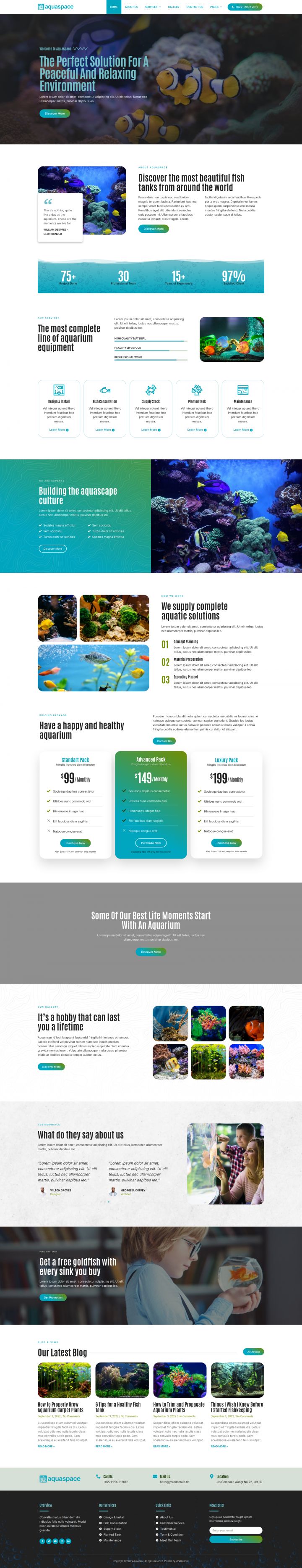 WordPress шаблон ThemeForest Aquaspace