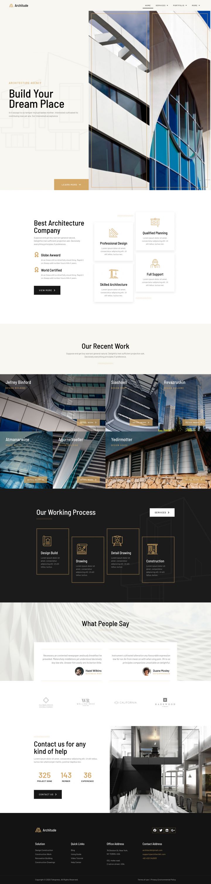 WordPress шаблон ThemeForest Architude