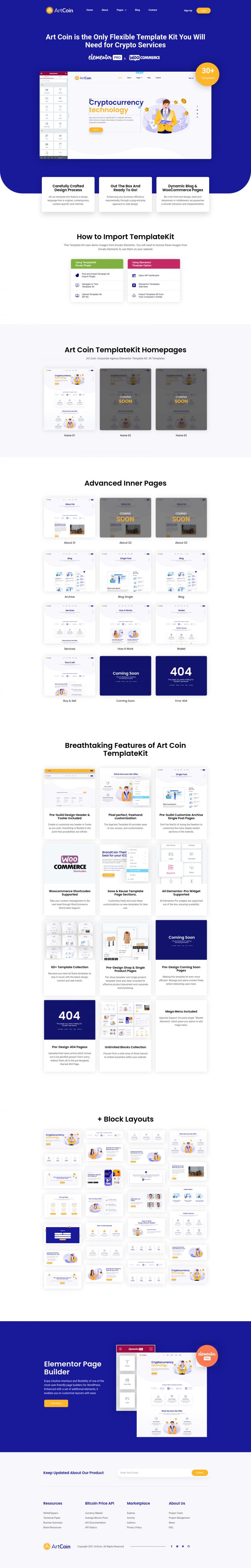 WordPress шаблон ThemeForest ArtCoin