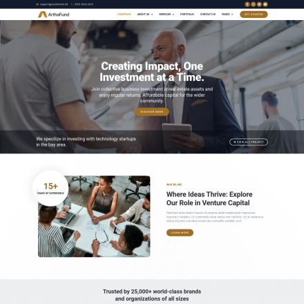 ThemeForest ArthaFund