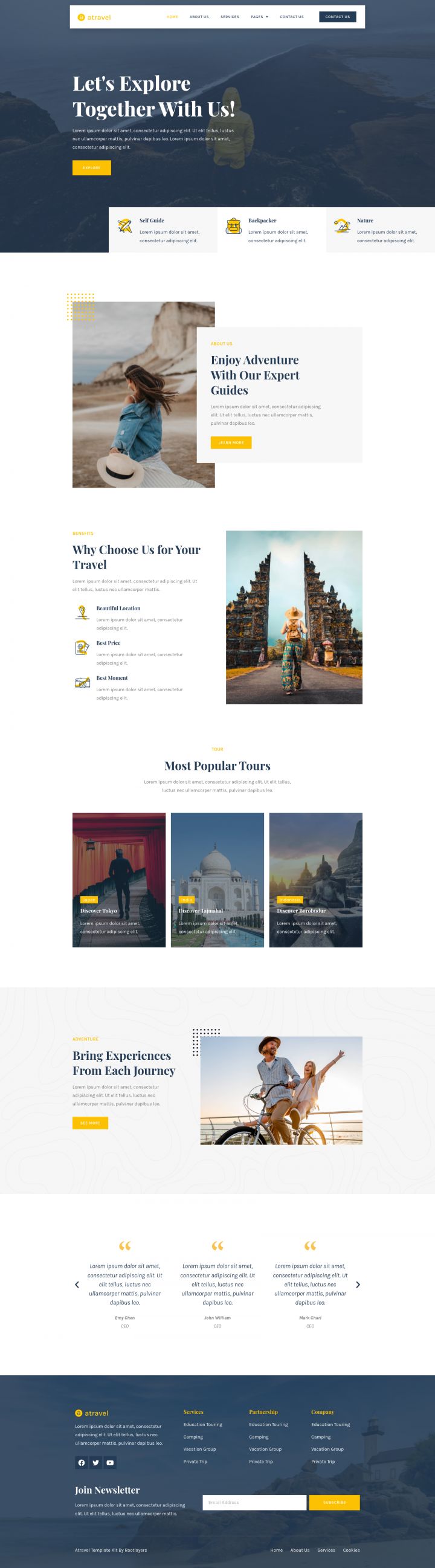 WordPress шаблон ThemeForest Atravel