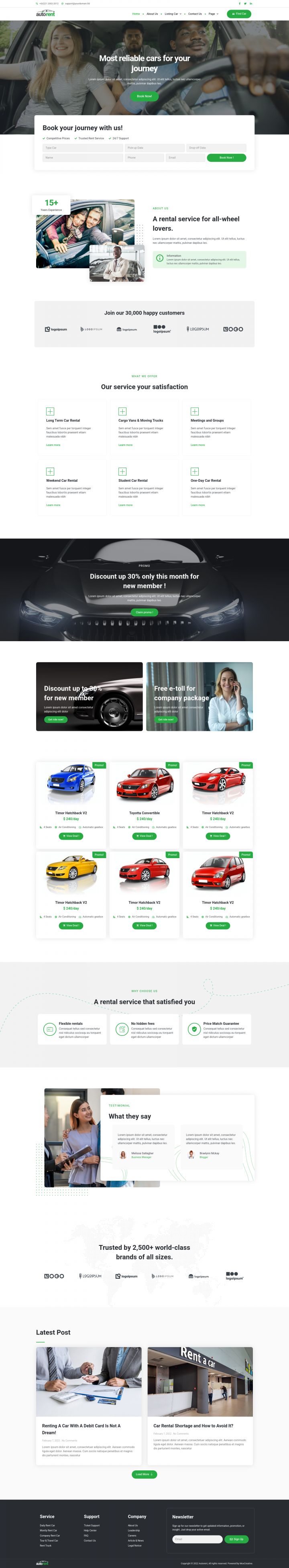 WordPress шаблон ThemeForest AutoRent