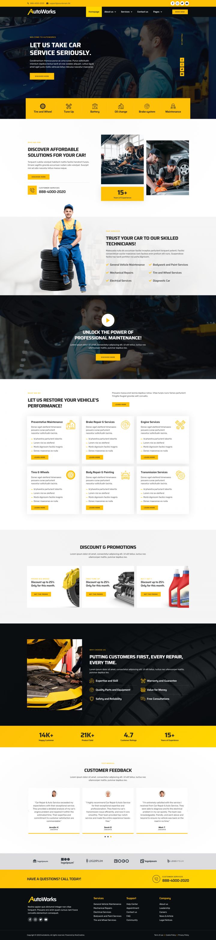 WordPress шаблон ThemeForest AutoWorks