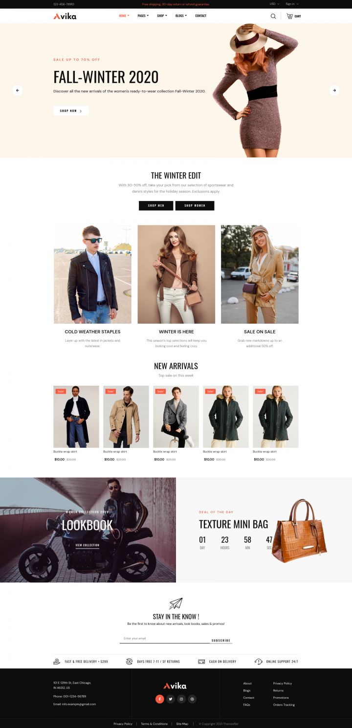 WordPress шаблон ThemeForest Avika