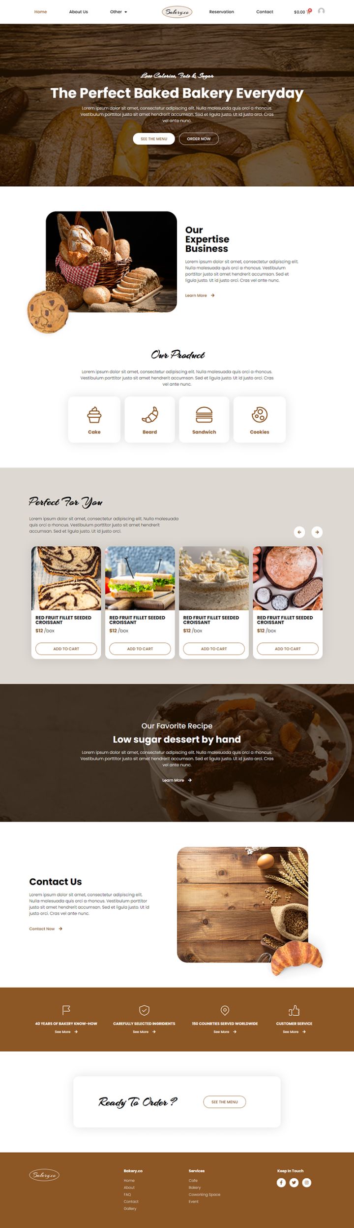 WordPress шаблон ThemeForest Bakery.co