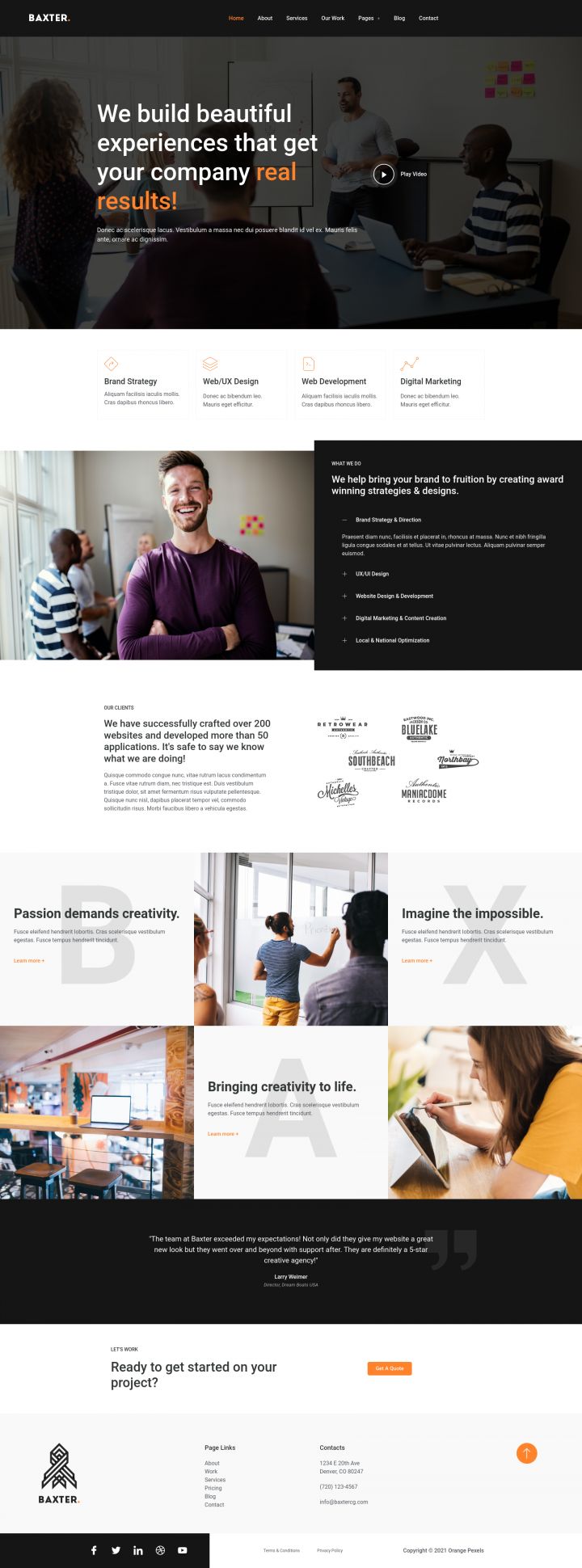 WordPress шаблон ThemeForest Baxter