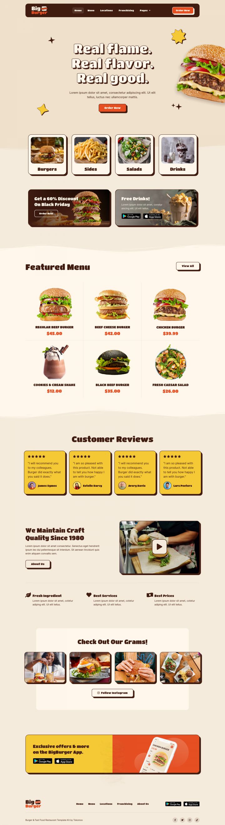 WordPress шаблон ThemeForest BigBurger