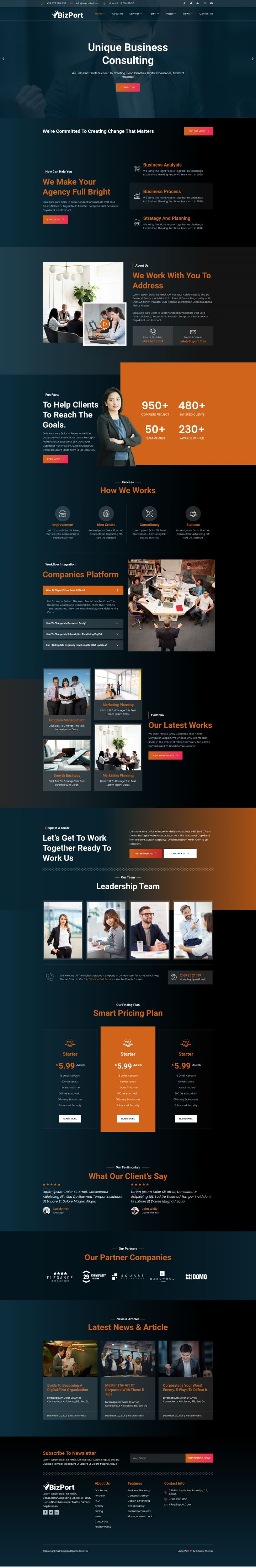 WordPress шаблон ThemeForest Bizport