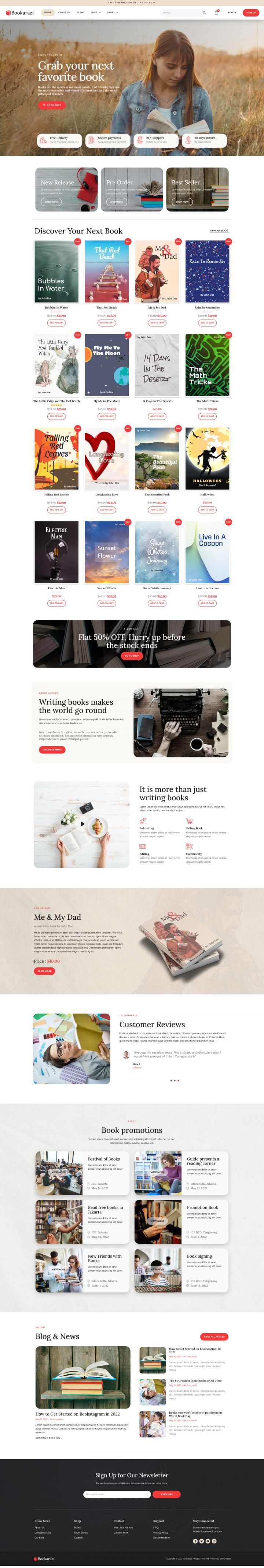 WordPress шаблон ThemeForest Bookarazi