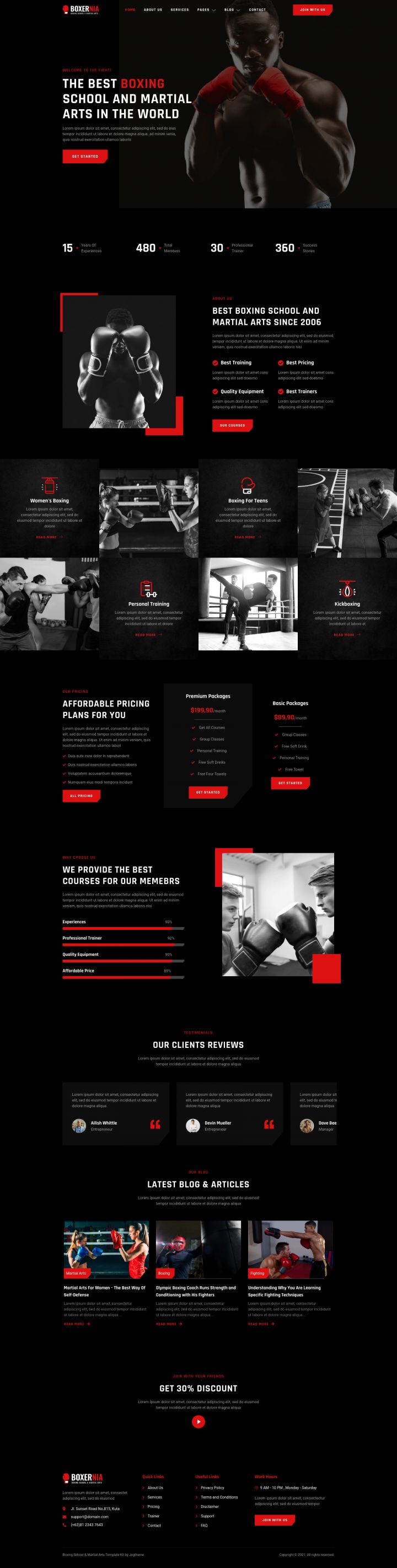 WordPress шаблон ThemeForest Boxernia