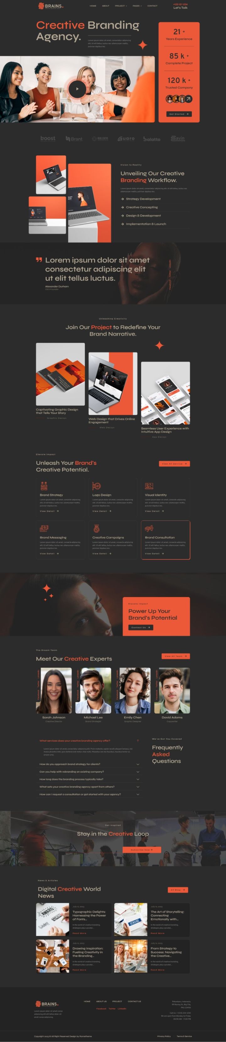 WordPress шаблон ThemeForest Brains