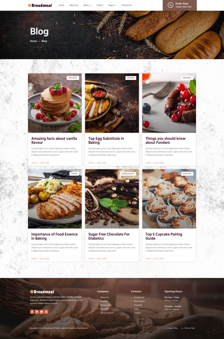 WordPress шаблон ThemeForest BreadMeal