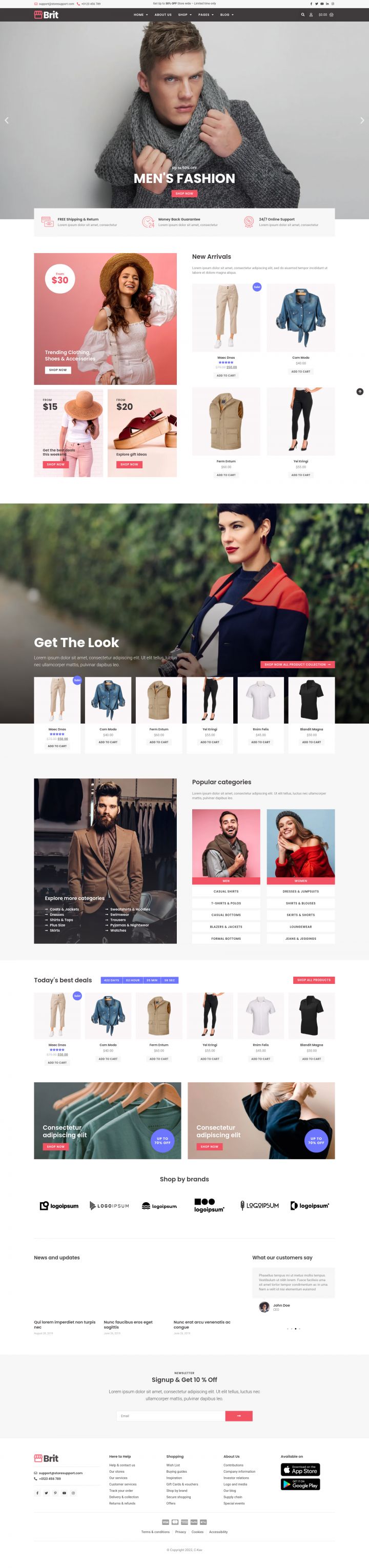 WordPress шаблон ThemeForest Brit