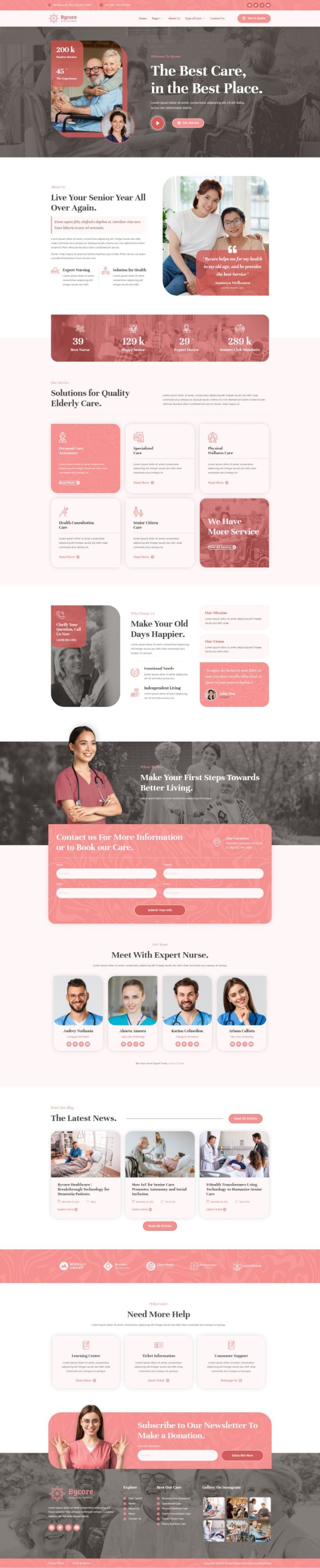 WordPress шаблон ThemeForest Bycare