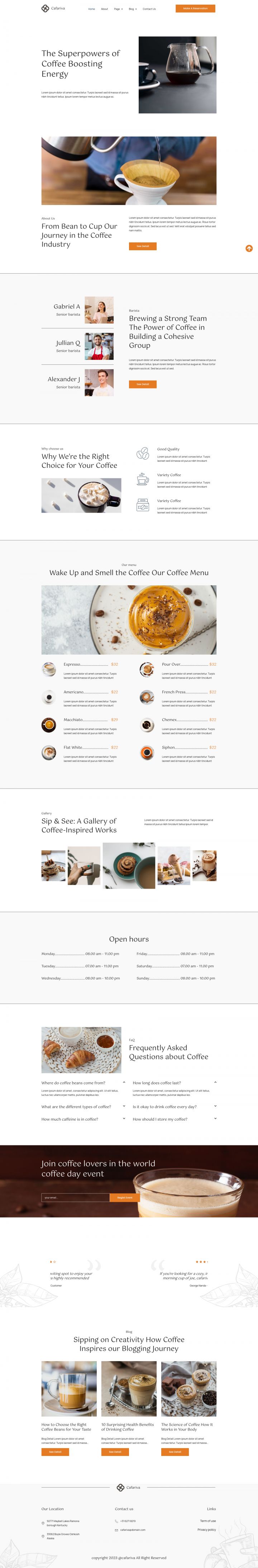 WordPress шаблон ThemeForest Cafariva