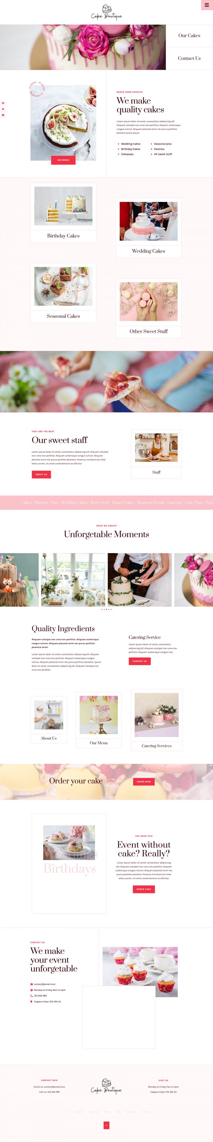 WordPress шаблон ThemeForest Cake Boutique