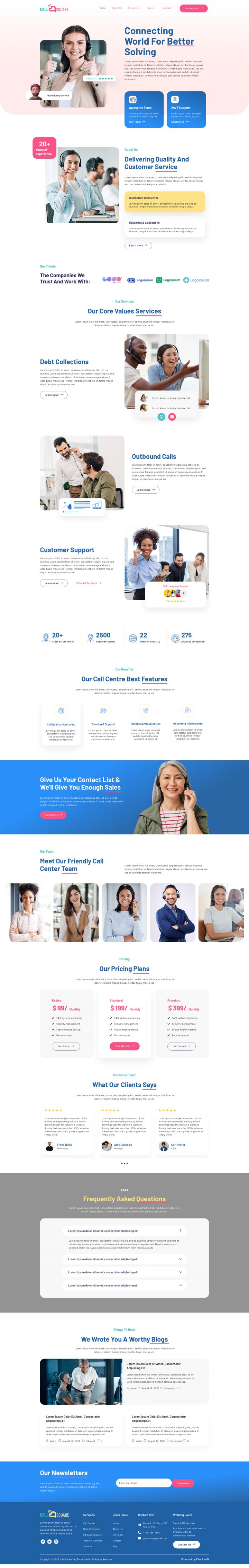 WordPress шаблон ThemeForest Call Square