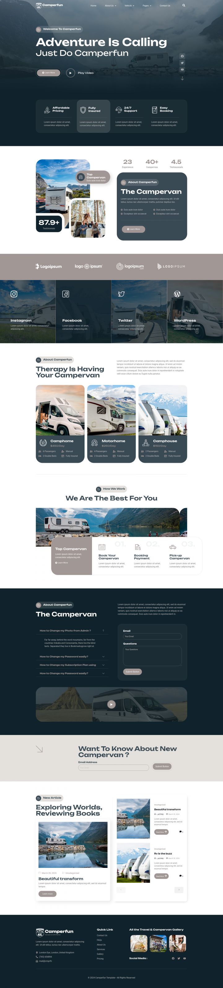 WordPress шаблон ThemeForest Camperfun