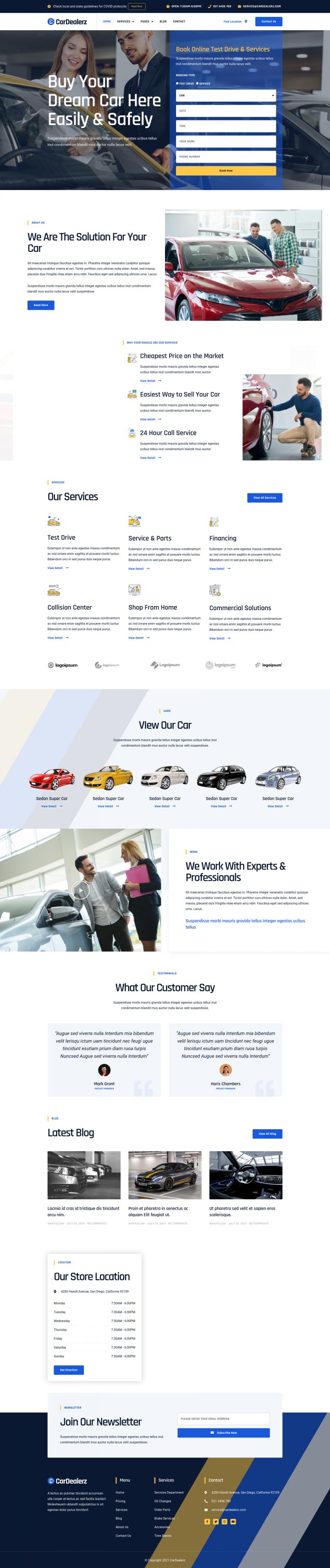 WordPress шаблон ThemeForest CarDealerz