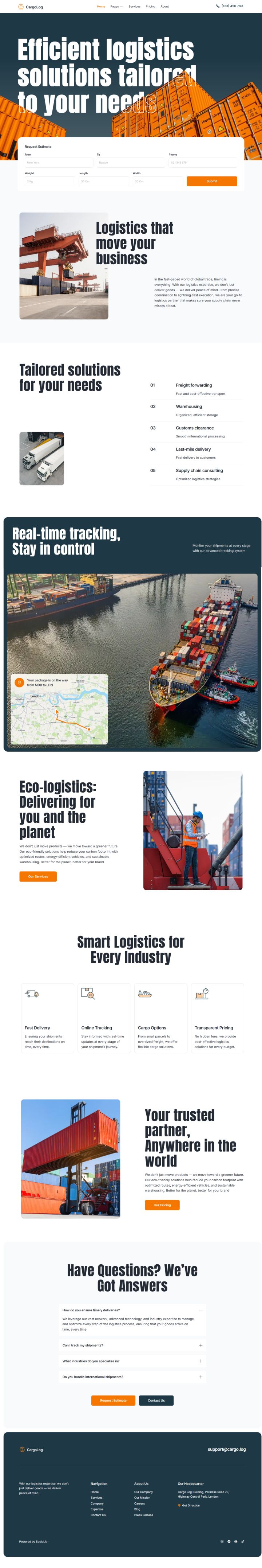 WordPress шаблон ThemeForest CargoLog