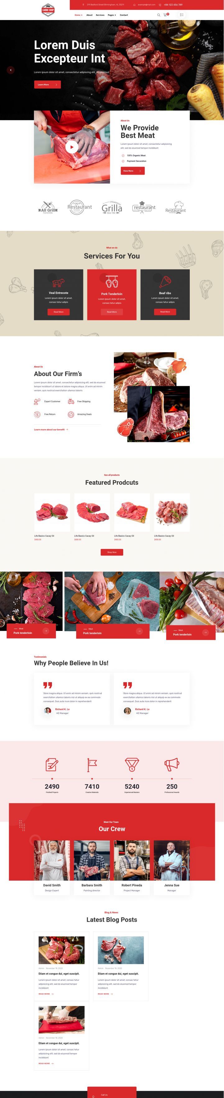 WordPress шаблон ThemeForest Carne