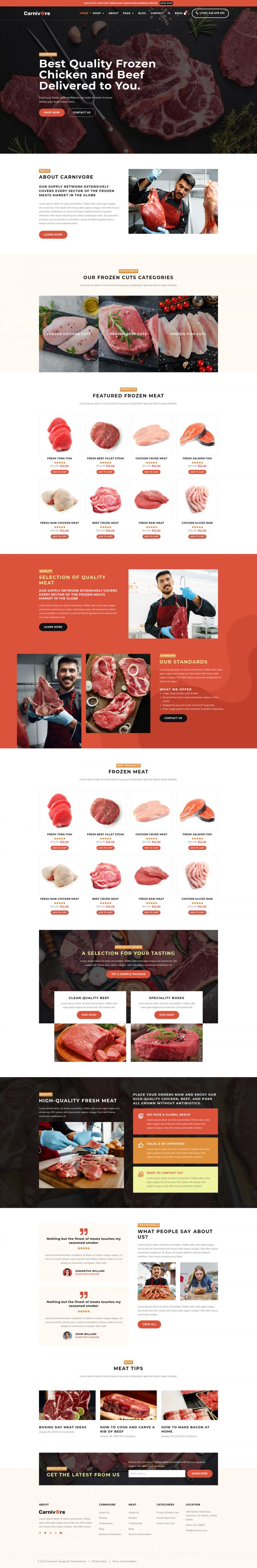 WordPress шаблон ThemeForest Carnivore