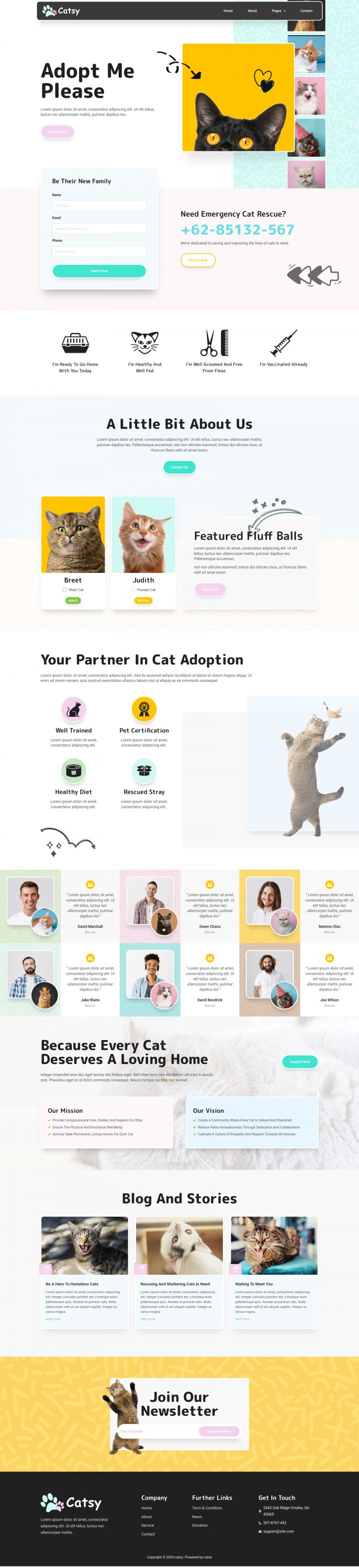 WordPress шаблон ThemeForest Catsy