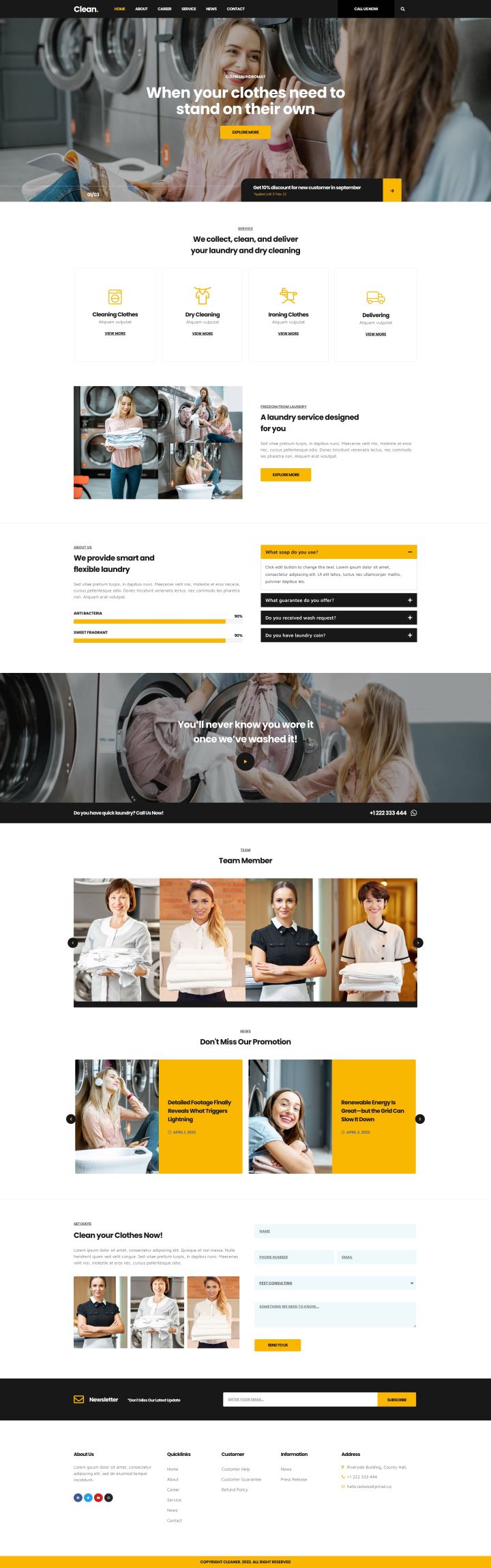 WordPress шаблон ThemeForest Cleaner