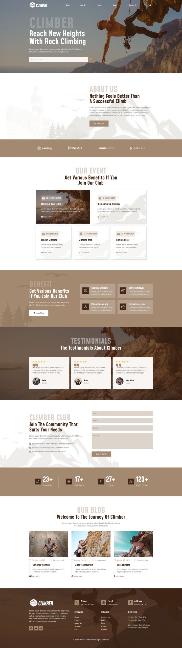 WordPress шаблон ThemeForest Climber