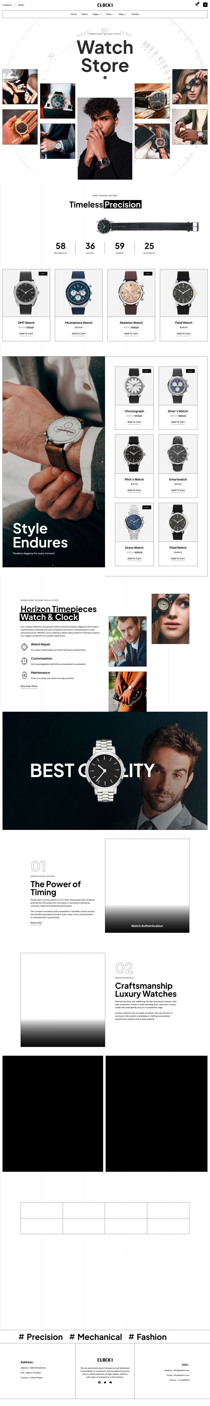 WordPress шаблон ThemeForest Clocki