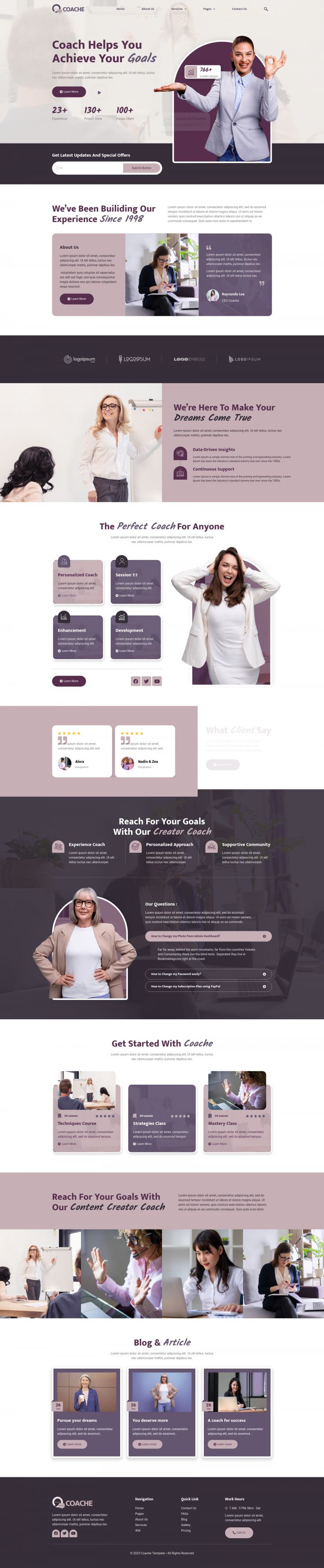 WordPress шаблон ThemeForest Coache