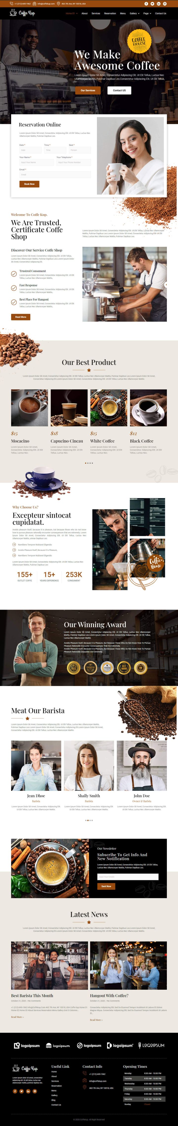 WordPress шаблон ThemeForest CoffeeKup