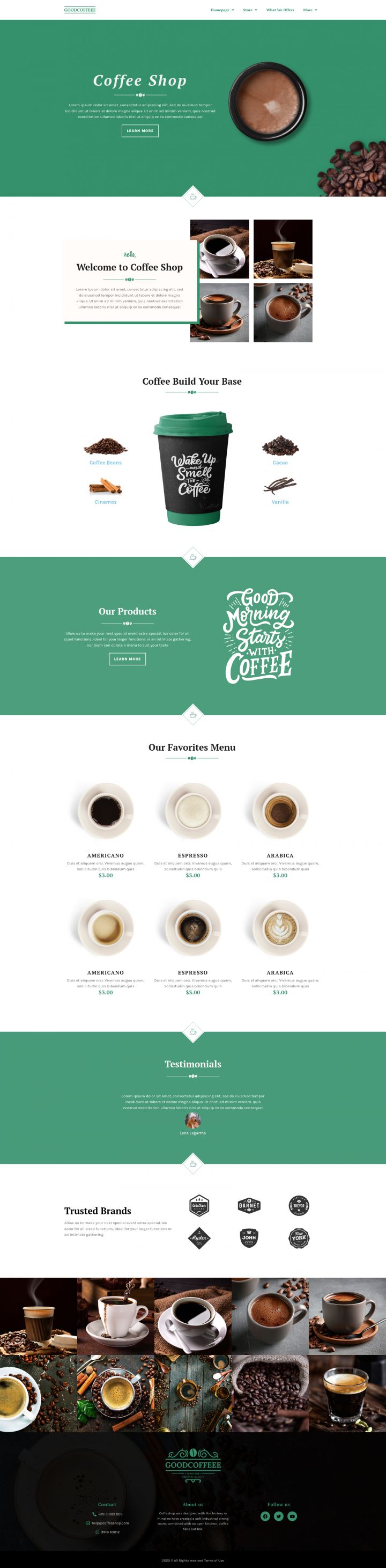 WordPress шаблон ThemeForest Coffesse