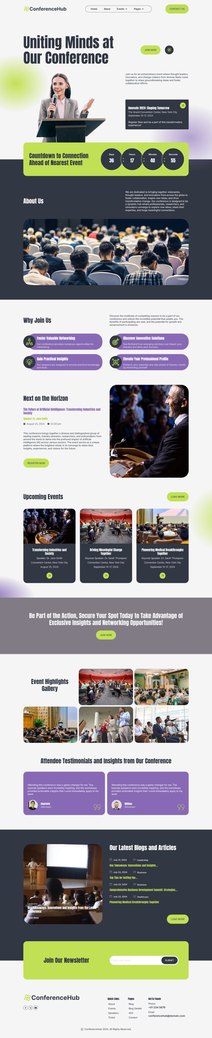 WordPress шаблон ThemeForest ConferenceHub