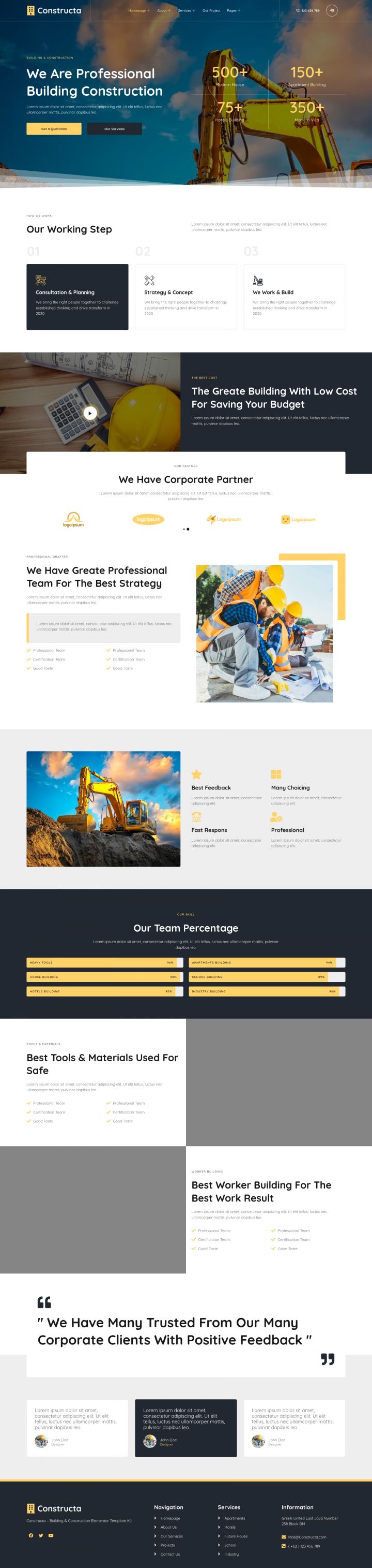 WordPress шаблон ThemeForest Constructa