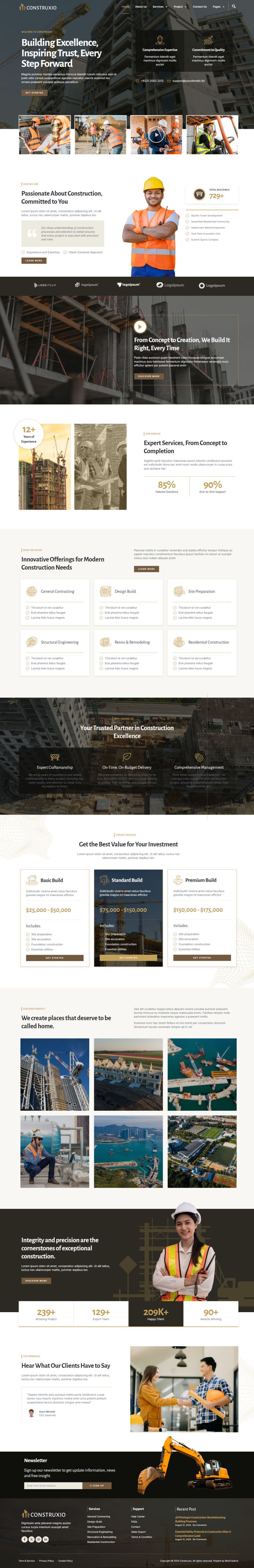 WordPress шаблон ThemeForest Construxio