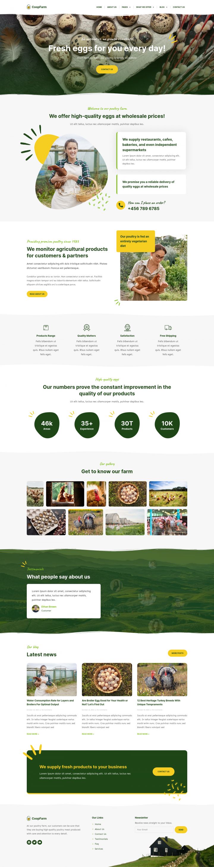 WordPress шаблон ThemeForest CoopFarm