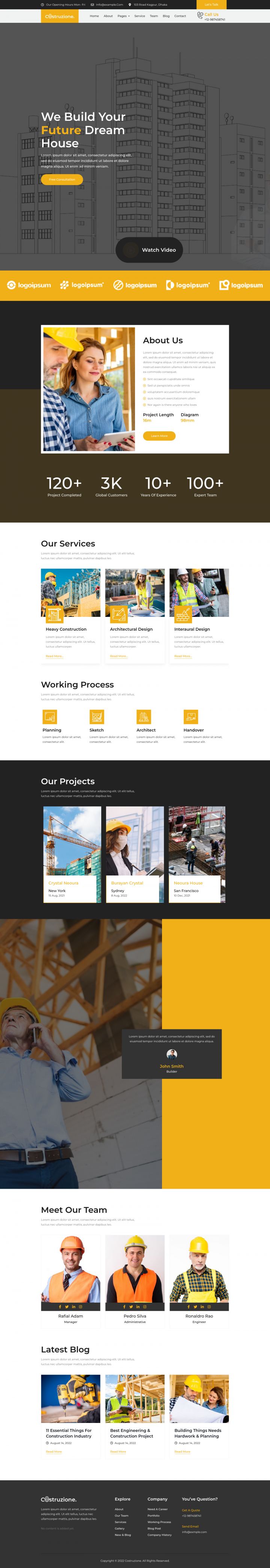 WordPress шаблон ThemeForest Costruzione